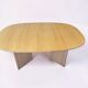 Table à manger danoise extensible en bois massif clair avec pieds en V