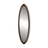 Oval gold mirror with faceted edge, 1950s