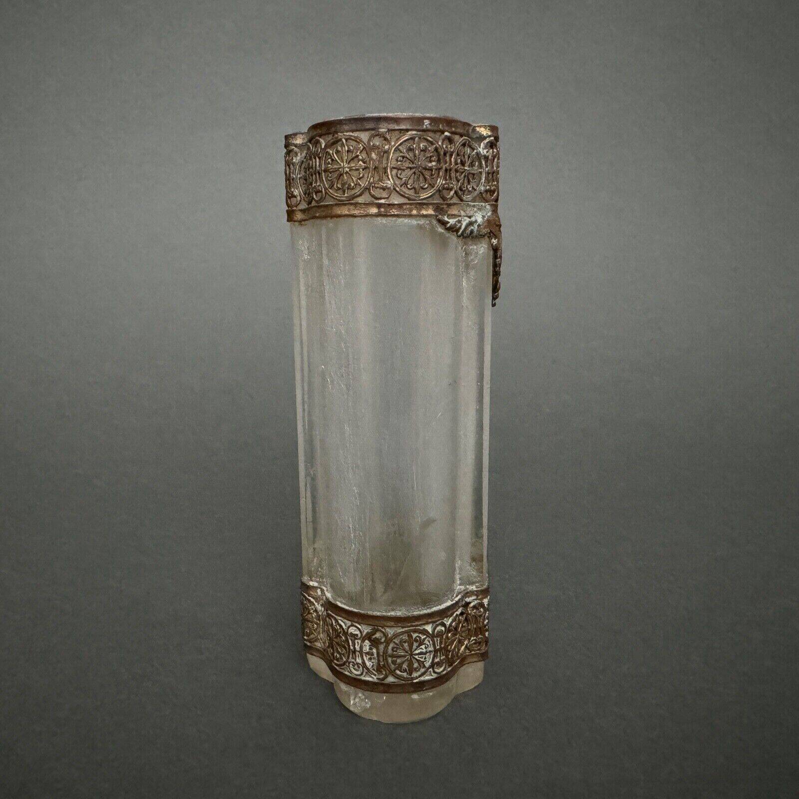 1900 soliflore vase decorated with a Louis XVI style brass gallery