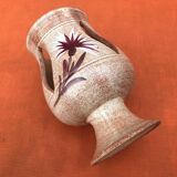 1970s Candle holder / Lantern on a ceramic pedestal with thistle decoration