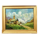 Oil painting on canvas mountain landscape