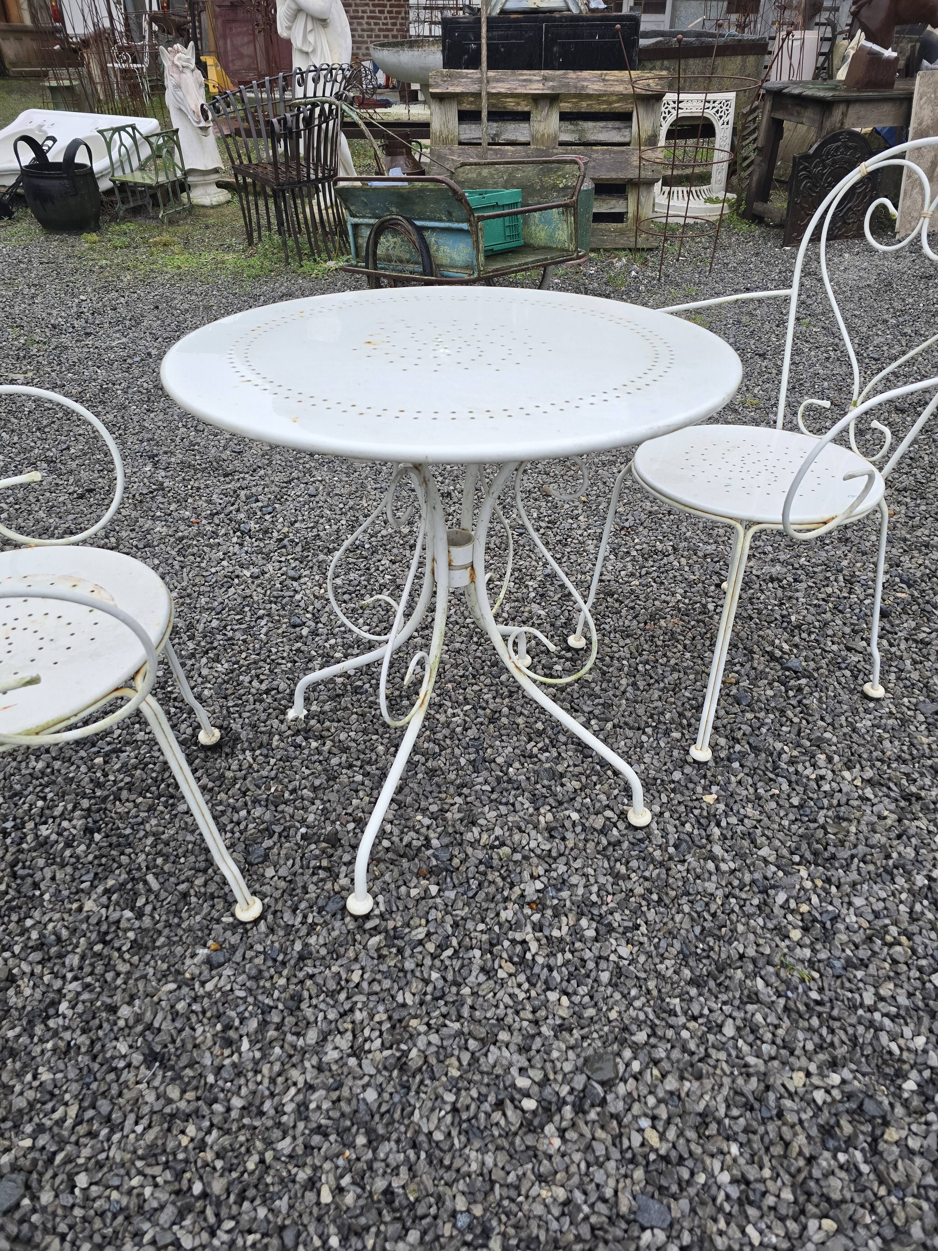Wrought iron garden furniture