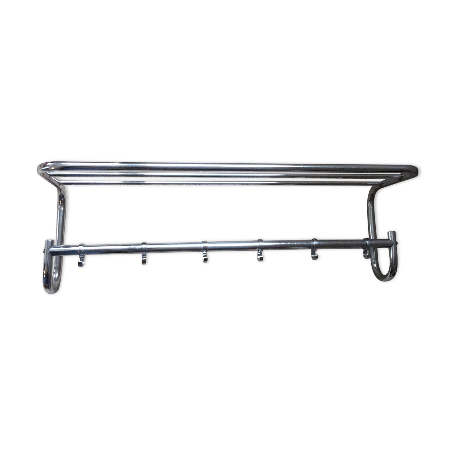 Porte-manteau en inox des années 60