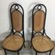 Pair of black lace-lace thonet chairs and model canage No.17 or Long John