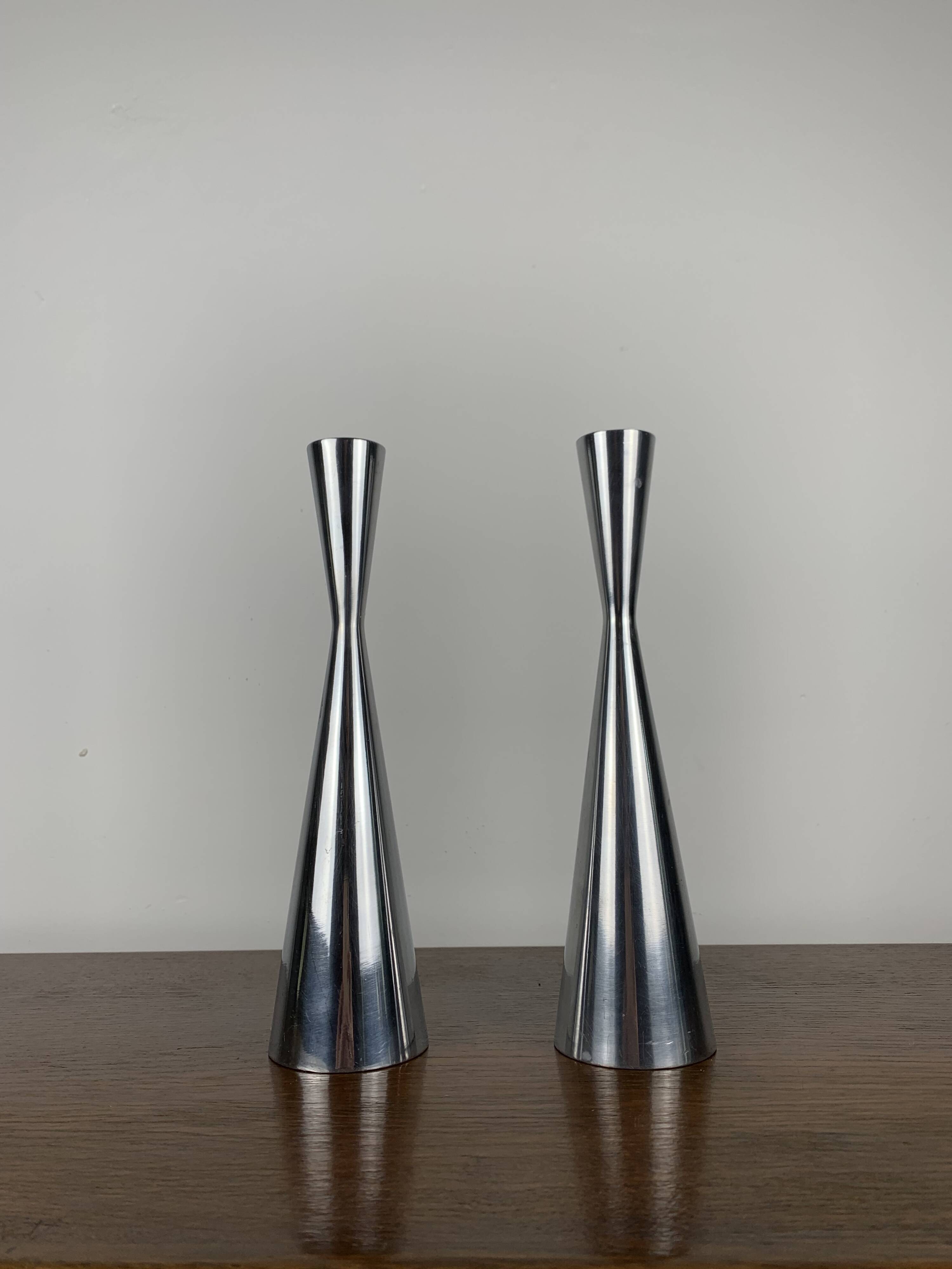 Steel Candle Holder Duo by Erika Pekkari