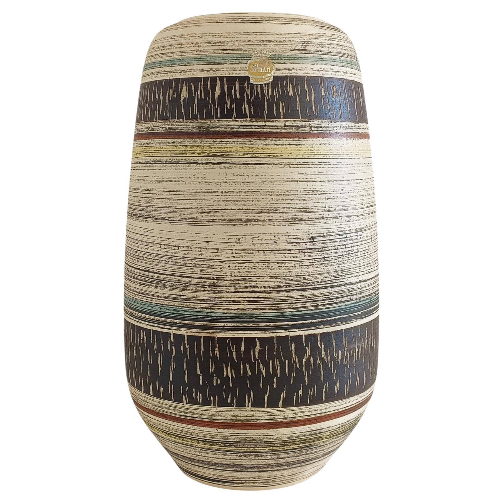 Mid-Century Sgraffito Ceramic Vase by Spara, West Germany, 1950s