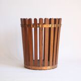 Mid century modern wooden paper bin, 1950s