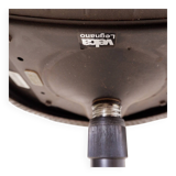 vintage swivel office chair in brown skai by Velca Legnano for Jules Wabbes