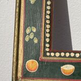Hand-painted wooden frame with fruit decoration