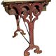 Antique French bistro table in cast iron and marble, 1900s.