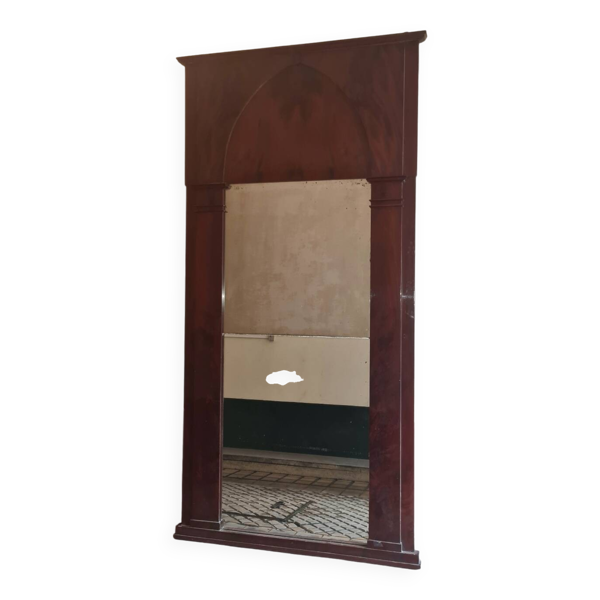 Grand miroir ou trumeau en acajou époque Empire