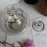 Carafe en verre avec  étoiles dorées