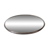 Plateau miroir ancien oval cadre en métal