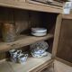 Buffet in Art Deco style, restored solid raw wood.
