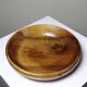 Teak or acacia wood bowl, vintage craftsmanship from the 70s-2000s