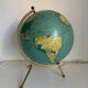 Vintage globe 1969 terrestrial tripod glass Taride world map - 33 cm