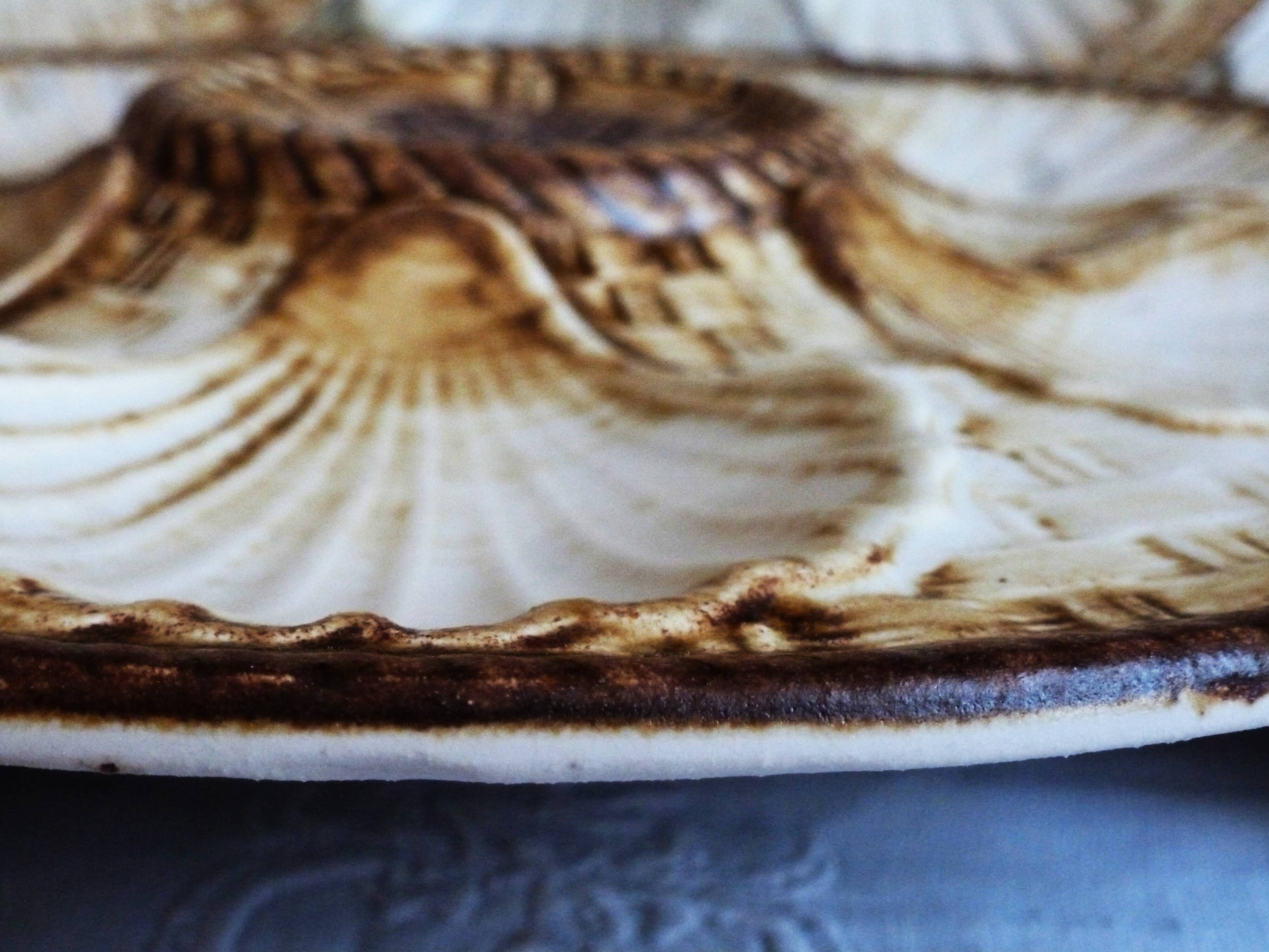 Oyster service, platter and 6 Longchamp oyster plates.