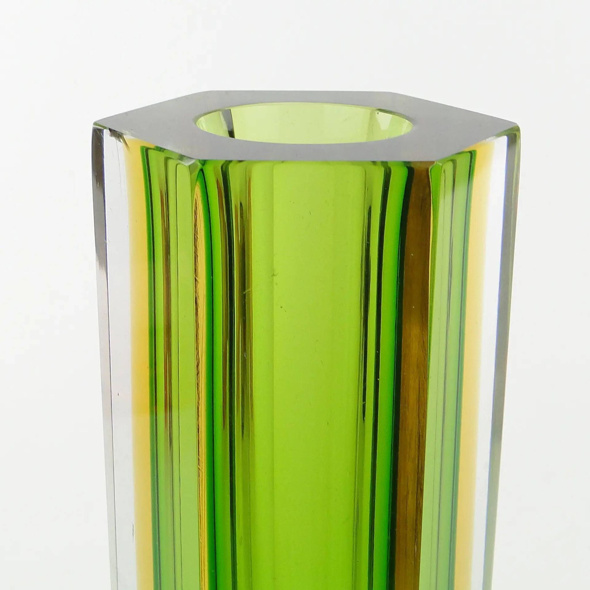 Sommerso vase, Murano glass, designed by F. Poli, Italy, 1950s