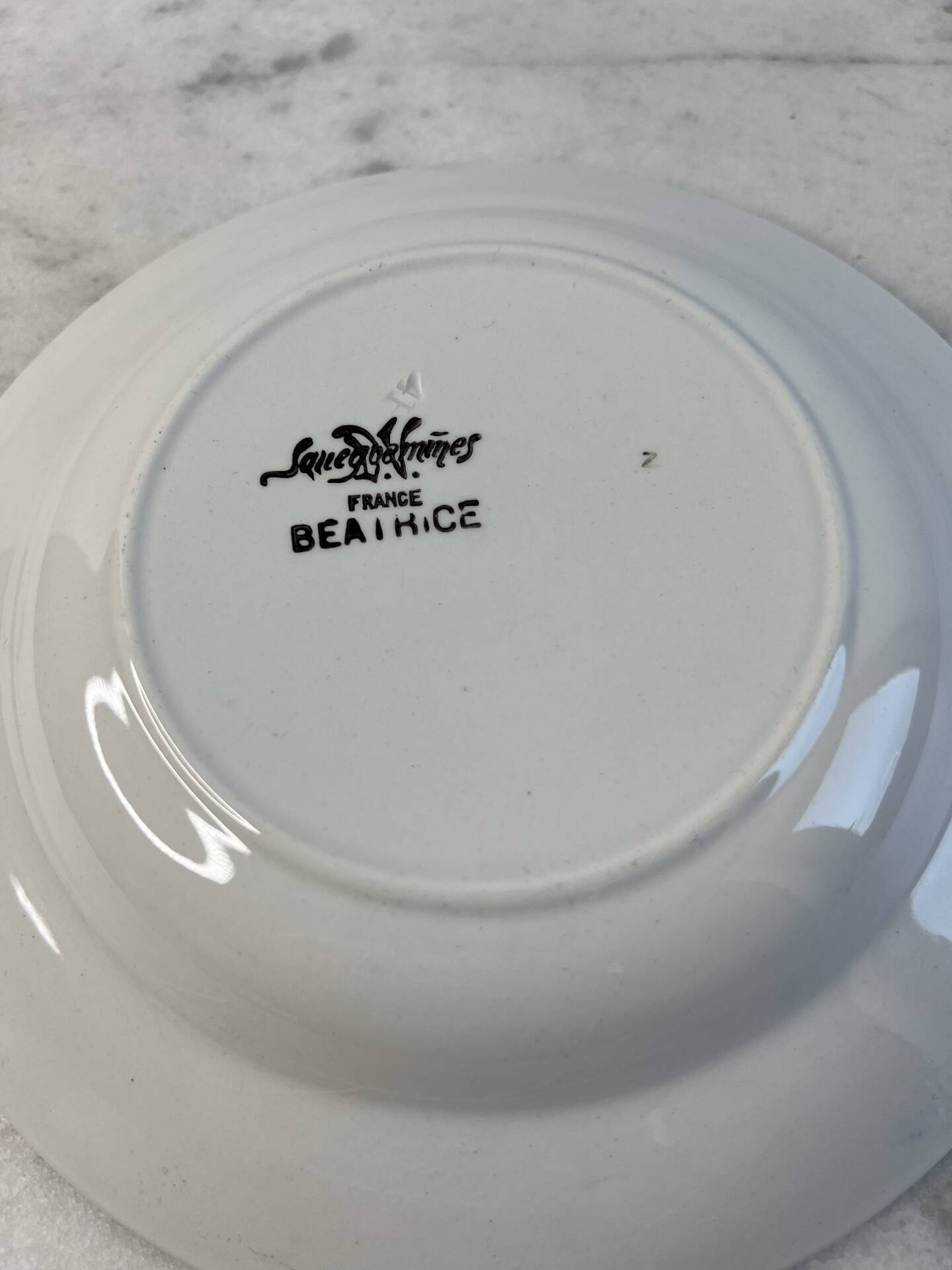 Set of 12 deep plates Sarreguemines Béatrice collection