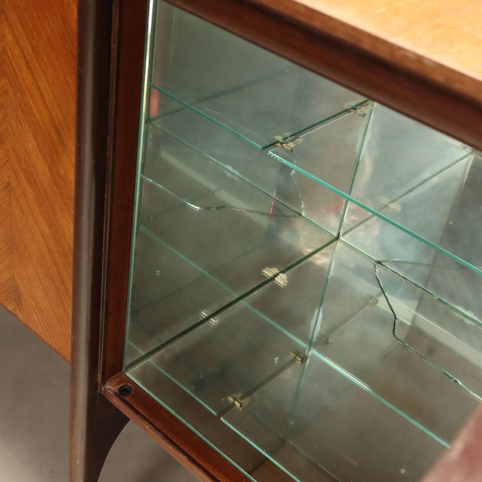 Vintage buffet design by Ico Parisi in ebonised wood, 1950s.
