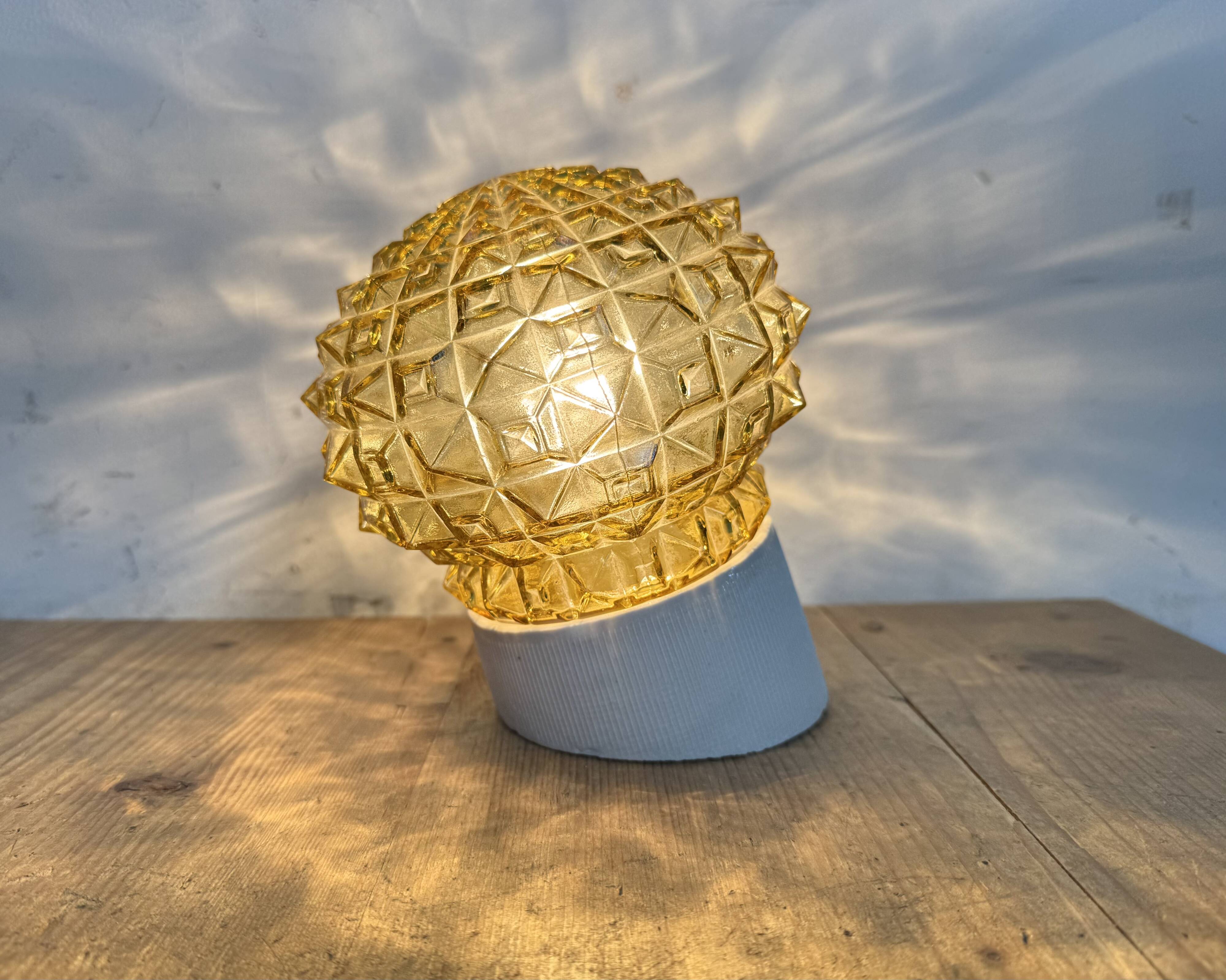 Vintage White Porcelain Wall Light, 1970s