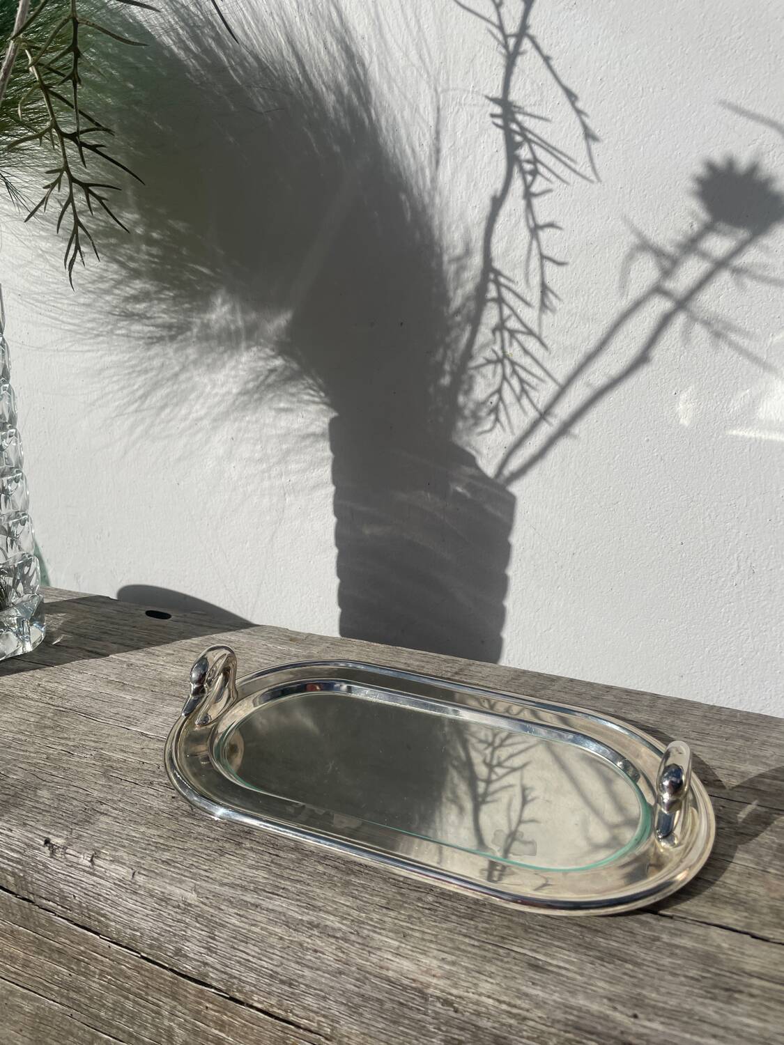 Silver-plated duck foie gras dish