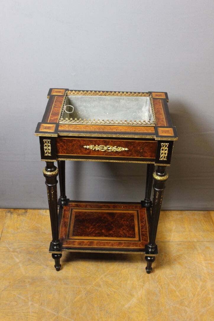 Napoleon III Period Planter In 19th Century Marquetry