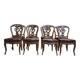 Set of 8 Italian Louis Philippe chairs from the Napoleon III period in leather