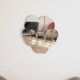 Removable wall mirror, circa 1970 68x76cm
