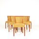 Vintage dining chairs art deco geometric jacquard set of 6