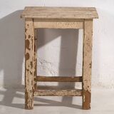 Paire de tables de chevet basses blanches anciennes (c.1920)