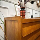 Vintage compass foot chest of drawers