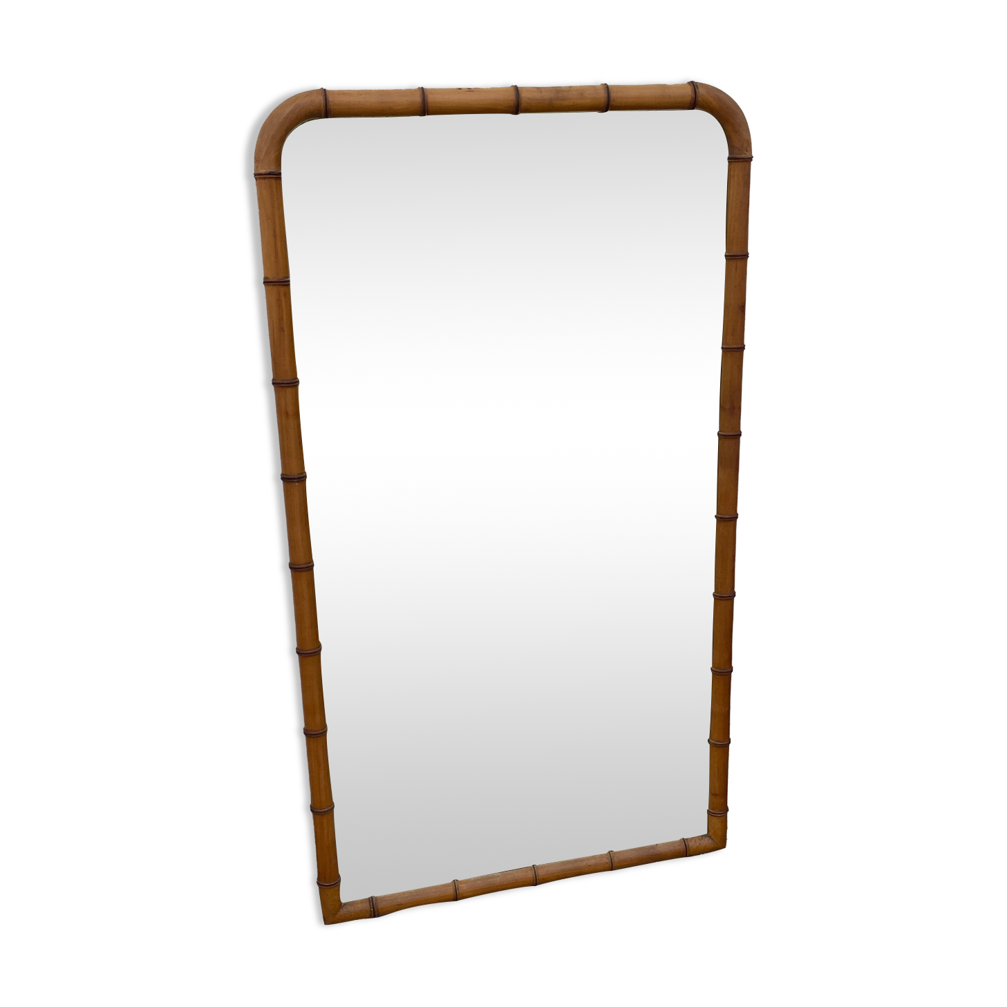 Wooden mirror imitation old bamboo