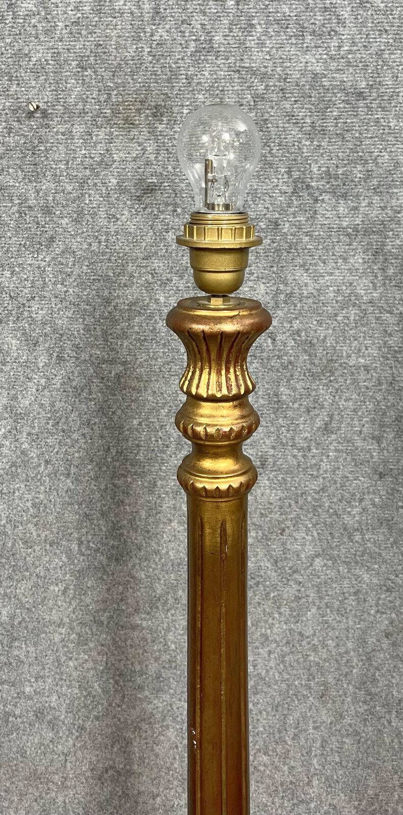 old column floor lamp in gilded wood Louis XVI style