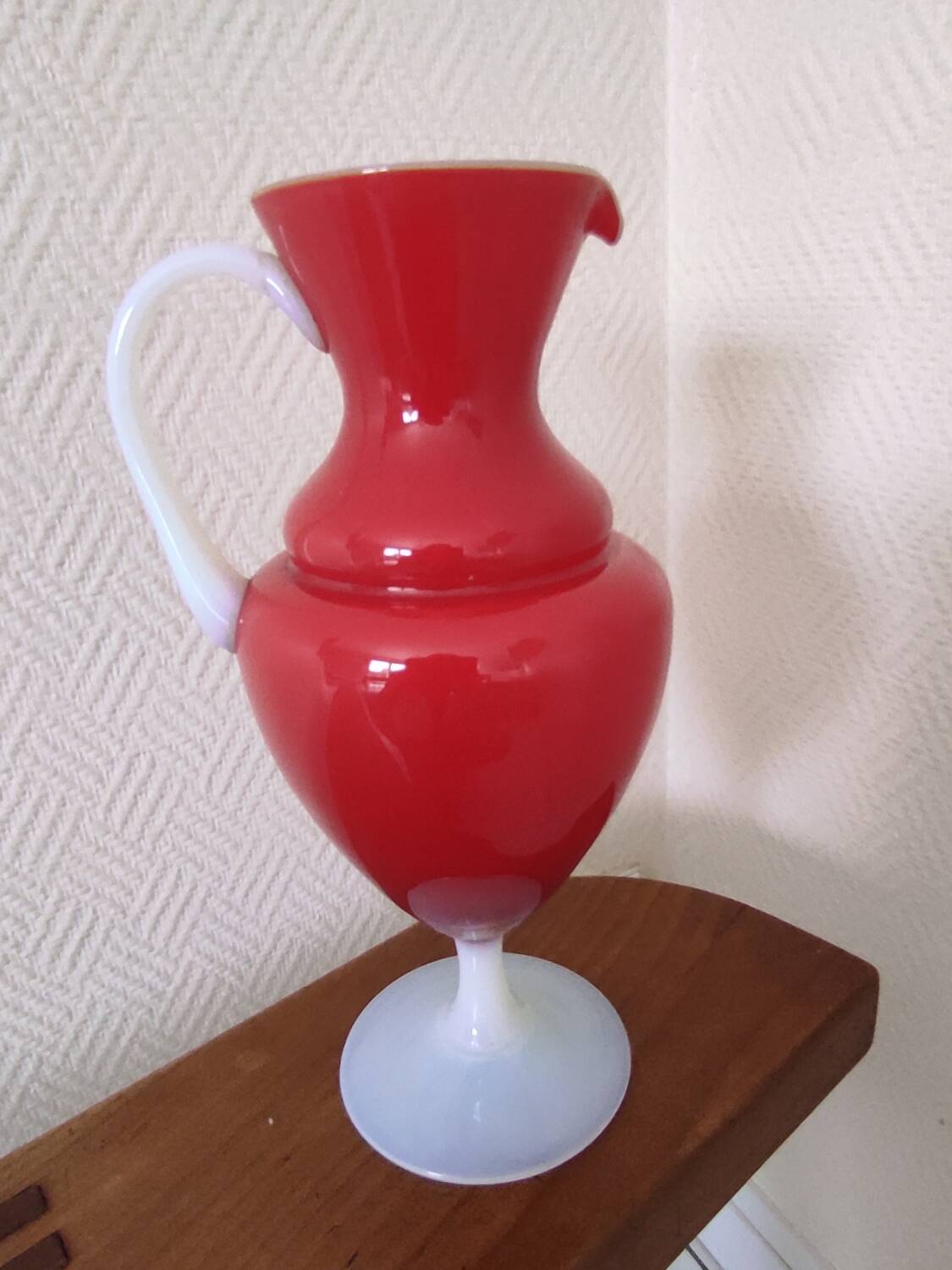 Opaline glass vase