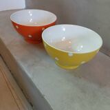 2 large polka dot bowls