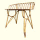 Ensemble bureau et chaise en bambou et rotin, vers 1970