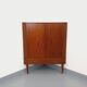 Vintage Scandinavian teak storage corner cabinet from the 60s
