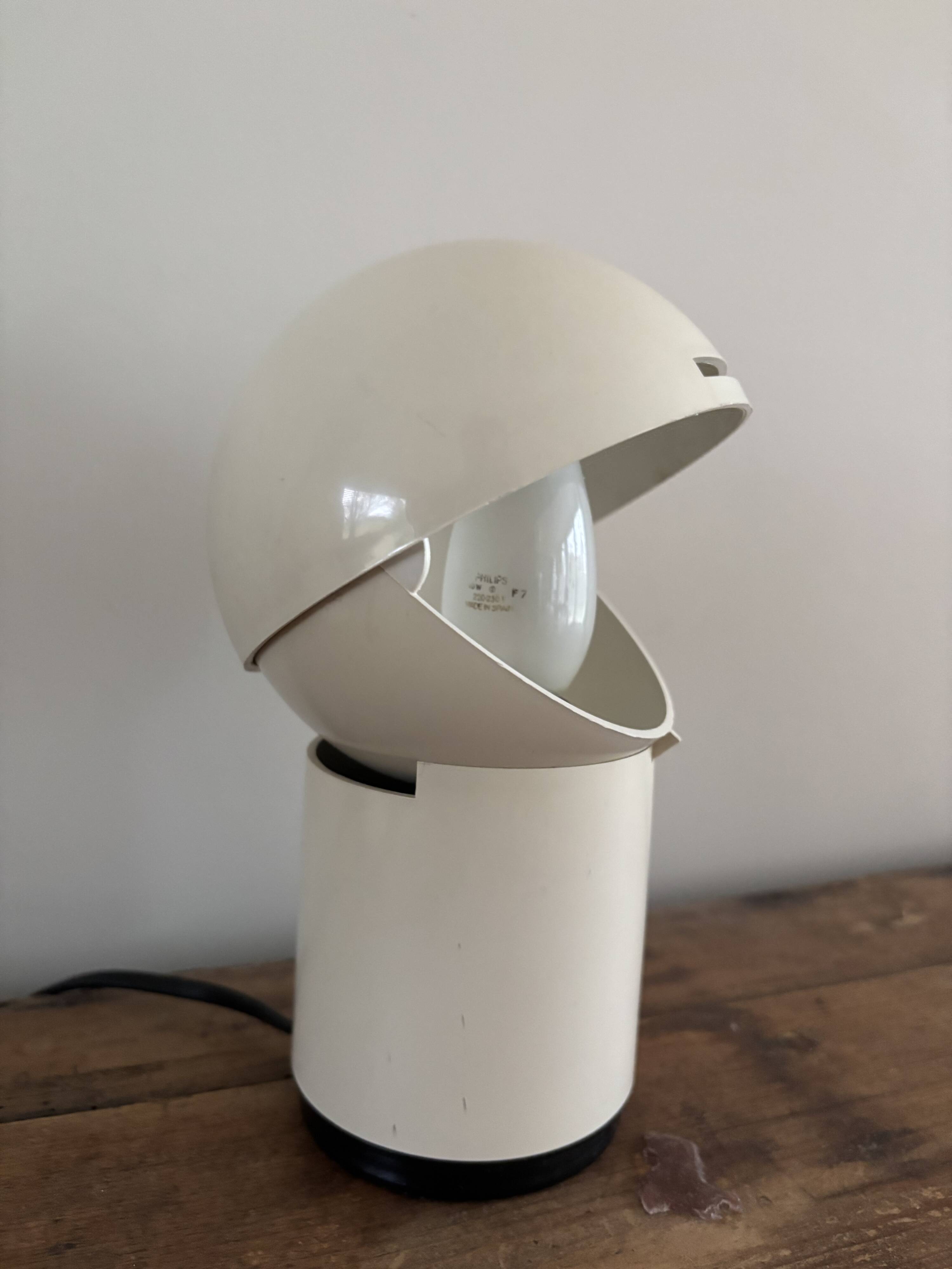 Set of two Vintage 'Pac-Man' Asteroidi Siberin Caronno table lamp Italy 70's design