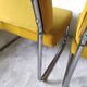 Pair of 70s low chairs with chrome tubing