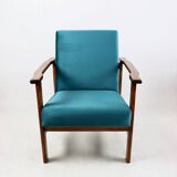 Armchair like 'Lis', 1970s blue turquoise - 2 pieces available