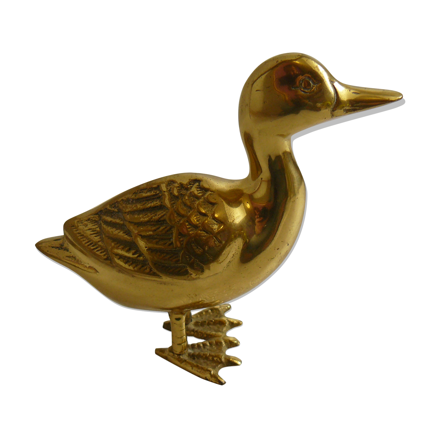 Vintage brass duck