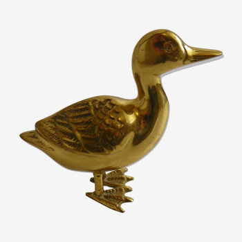 Vintage brass duck