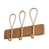 Vintage canning rattan coat rack