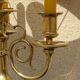 Antique copper candlesticks, mounted as lamps