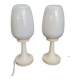 Lampes de table Space Age blanches, années 1960