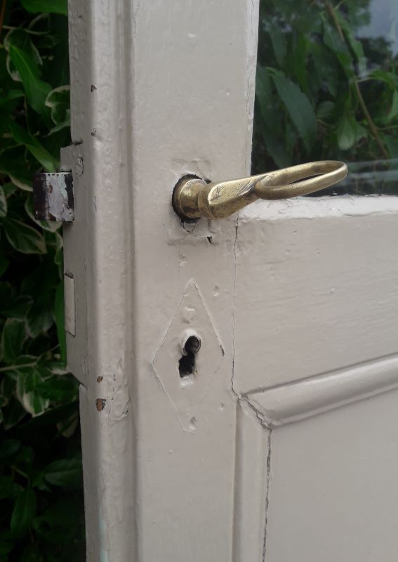 Old glazed communication door, 81x224cm