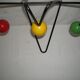 Coat hook; 3 balls - Dupré-Hauser from the 1950s
