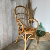 Vintage rattan armchair