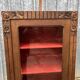 Art deco oak display cabinet with 1 glass door.